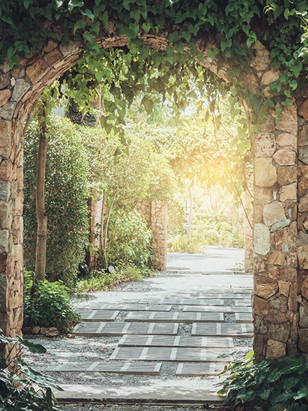 Stone Arch Entrance Wall